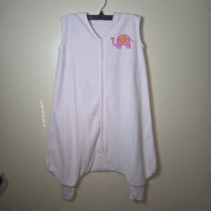 HALO SleepSack Big Kids Fleece Wearable Blanket Pink Elephant 2-3T GPU 7903
